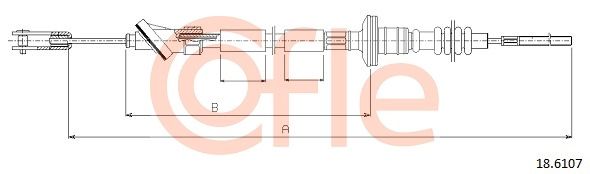 COFLE Трос, управление сцеплением 18.6107