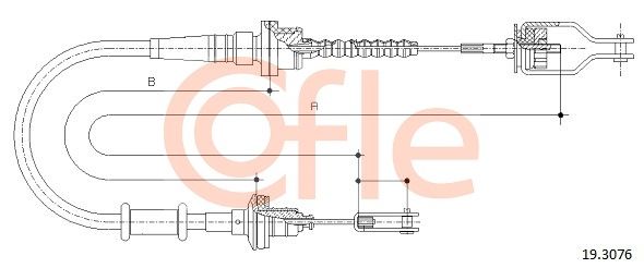 COFLE Трос, управление сцеплением 19.3076
