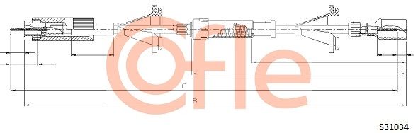 COFLE Тросик спидометра 92.S31034