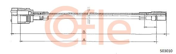 COFLE Тросик спидометра S03010