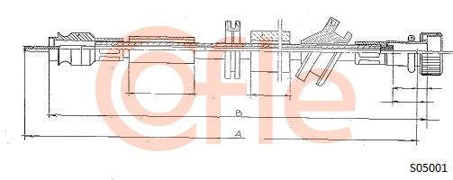 COFLE Тросик спидометра S05001
