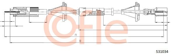 COFLE Тросик спидометра S31034