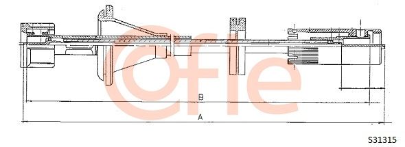 COFLE Тросик спидометра S31315