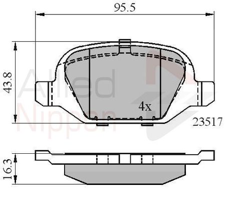 COMLINE Комплект тормозных колодок, дисковый тормоз ADB01559