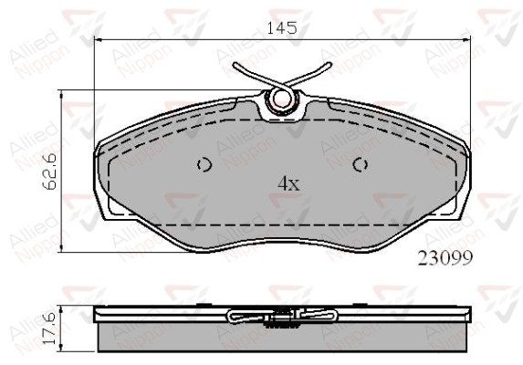 COMLINE Комплект тормозных колодок, дисковый тормоз ADB01780