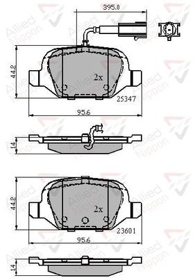 COMLINE Комплект тормозных колодок, дисковый тормоз ADB11026