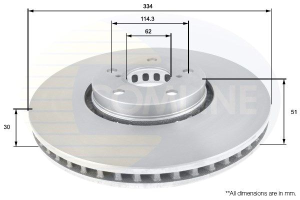 COMLINE Тормозной диск ADC01125V