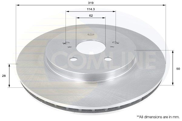 COMLINE stabdžių diskas ADC01158V