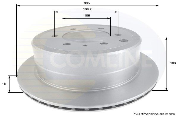 COMLINE stabdžių diskas ADC0159V