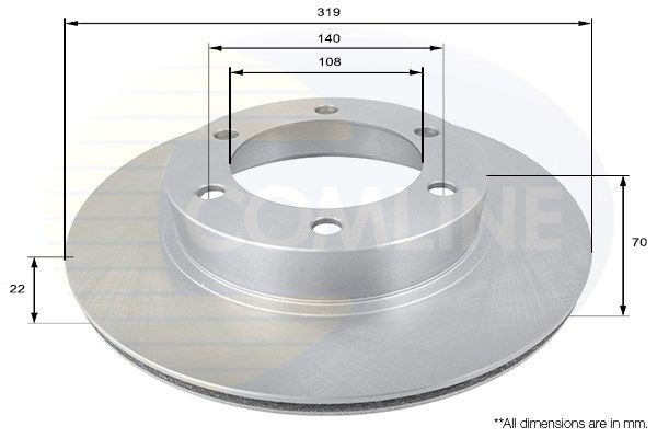 COMLINE stabdžių diskas ADC0184V