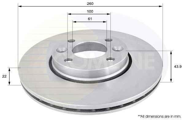 COMLINE stabdžių diskas ADC0266V