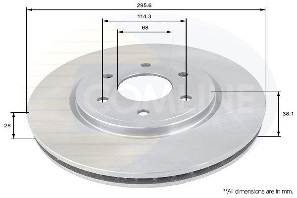 COMLINE stabdžių diskas ADC0270V