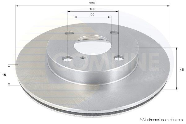 COMLINE Тормозной диск ADC0407V