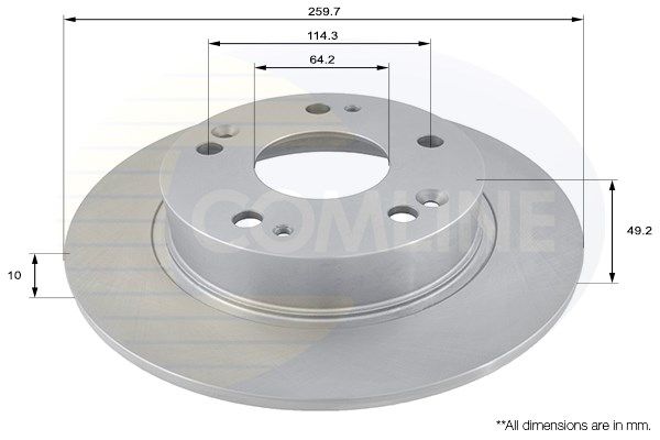 COMLINE stabdžių diskas ADC0549