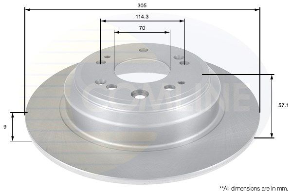 COMLINE stabdžių diskas ADC0567