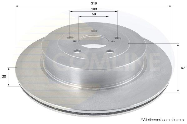 COMLINE Тормозной диск ADC0816V