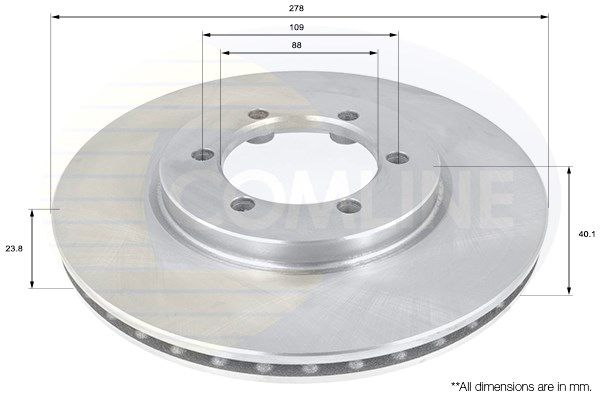 COMLINE Тормозной диск ADC1015V