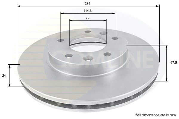 COMLINE stabdžių diskas ADC1018V