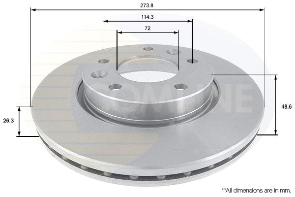 COMLINE Тормозной диск ADC1076V