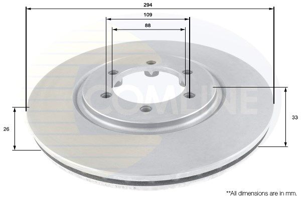 COMLINE stabdžių diskas ADC1080V