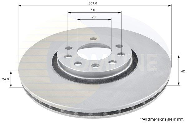 COMLINE Тормозной диск ADC1124V