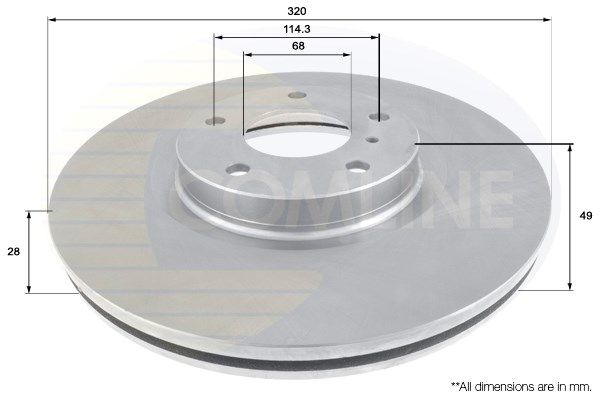 COMLINE stabdžių diskas ADC1238V