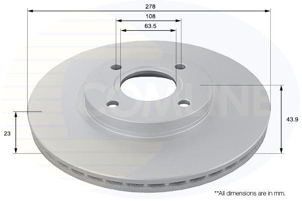 COMLINE Тормозной диск ADC1260V