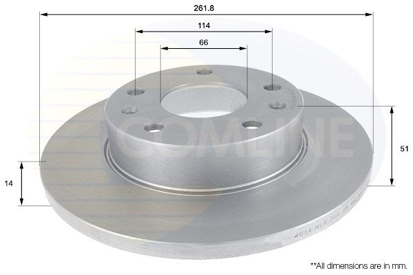 COMLINE stabdžių diskas ADC1308