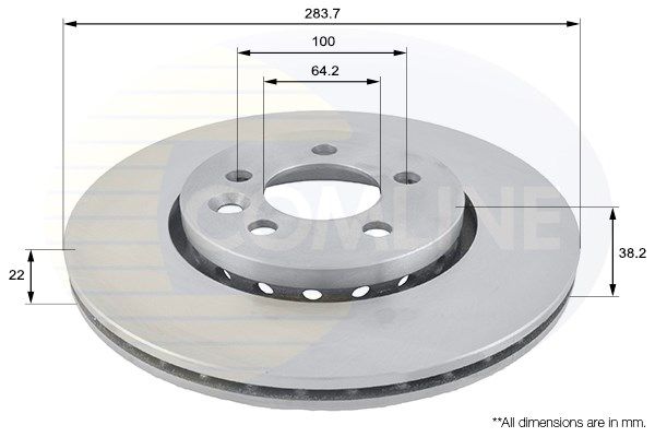 COMLINE stabdžių diskas ADC1318V