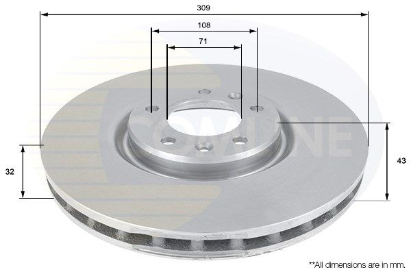 COMLINE stabdžių diskas ADC1548V