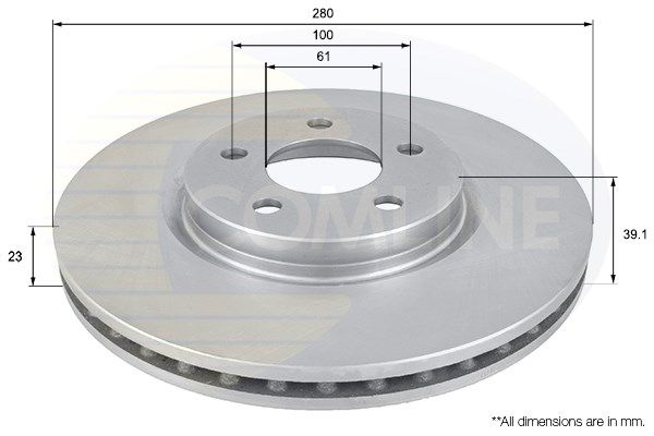 COMLINE stabdžių diskas ADC2311V