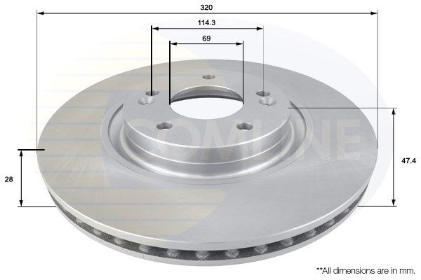 COMLINE Тормозной диск ADC2412V