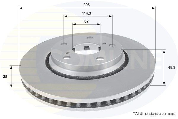 COMLINE Тормозной диск ADC2500V