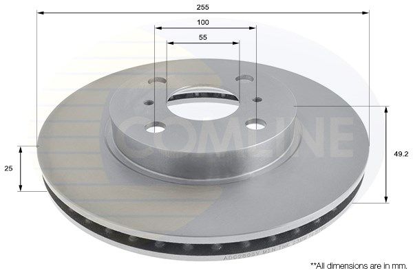 COMLINE stabdžių diskas ADC2503V