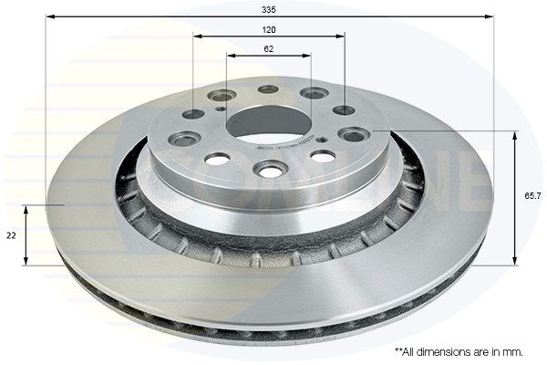 COMLINE stabdžių diskas ADC2506V