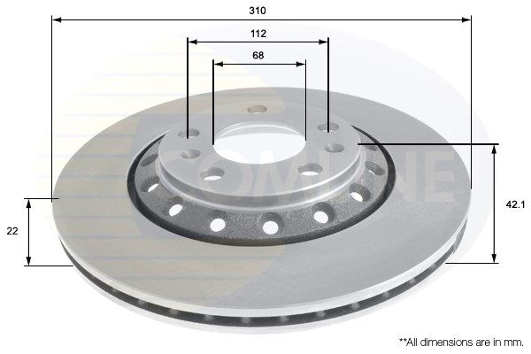 COMLINE Тормозной диск ADC2609V