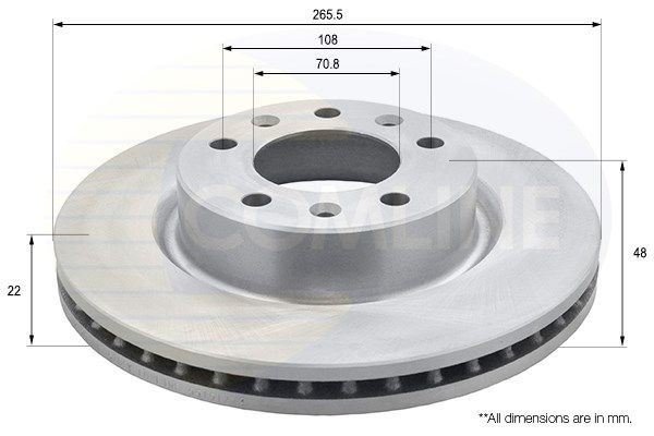 COMLINE stabdžių diskas ADC2726V