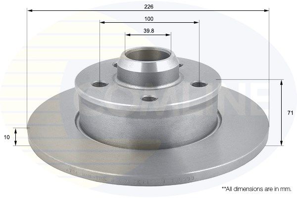 COMLINE stabdžių diskas ADC3001