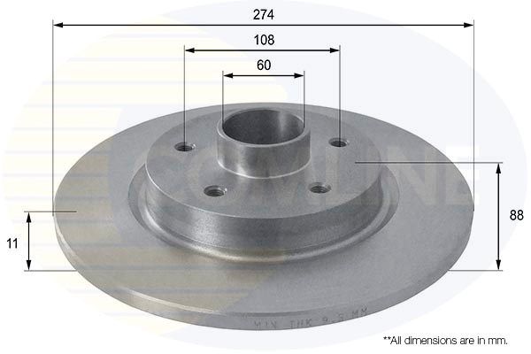 COMLINE stabdžių diskas ADC3029