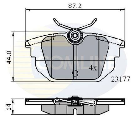 COMLINE Комплект тормозных колодок, дисковый тормоз CBP01012