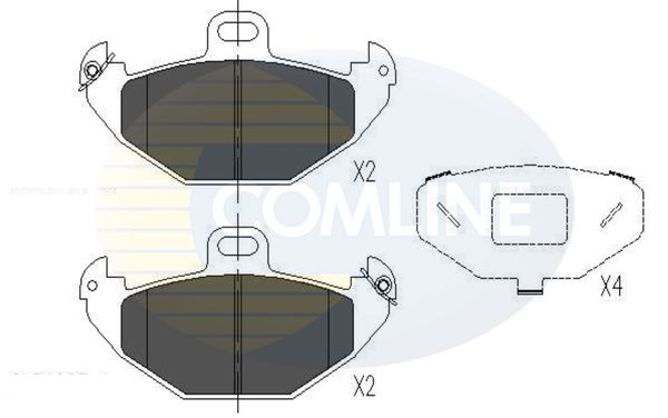 COMLINE Комплект тормозных колодок, дисковый тормоз CBP01020