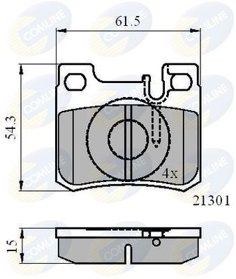 COMLINE stabdžių trinkelių rinkinys, diskinis stabdys CBP01067