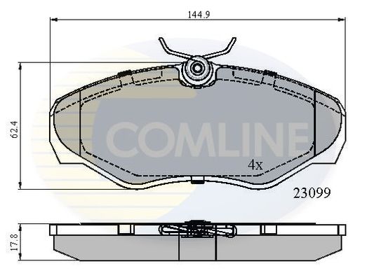 COMLINE Комплект тормозных колодок, дисковый тормоз CBP01127