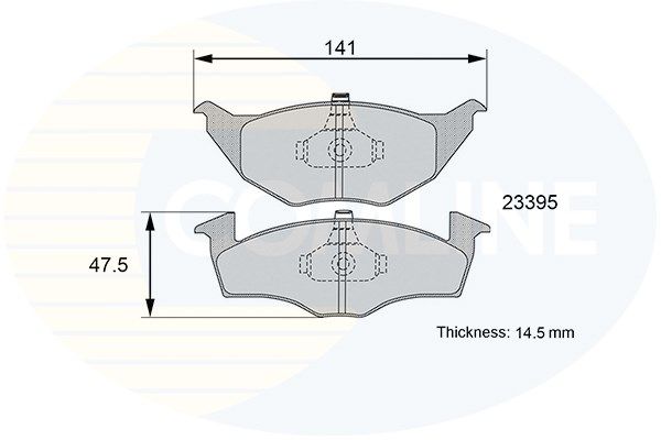 COMLINE stabdžių trinkelių rinkinys, diskinis stabdys CBP01144