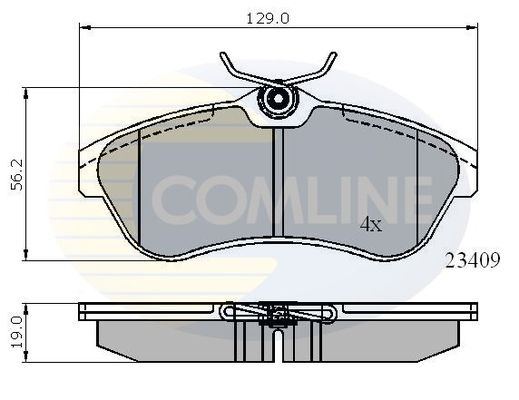 COMLINE Комплект тормозных колодок, дисковый тормоз CBP01146