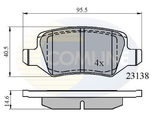 COMLINE Комплект тормозных колодок, дисковый тормоз CBP01149