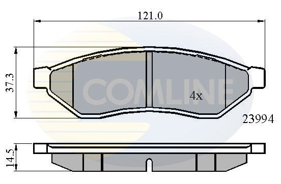 COMLINE Комплект тормозных колодок, дисковый тормоз CBP01190