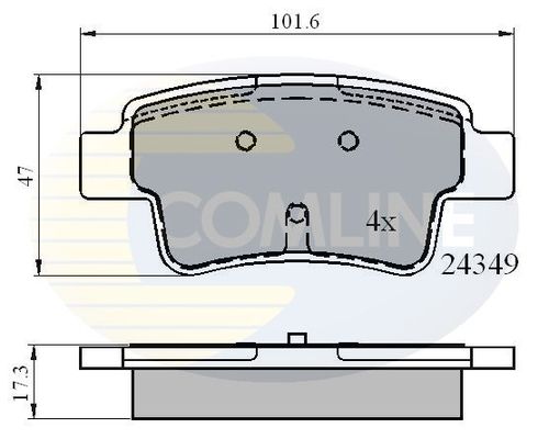 COMLINE Комплект тормозных колодок, дисковый тормоз CBP01528