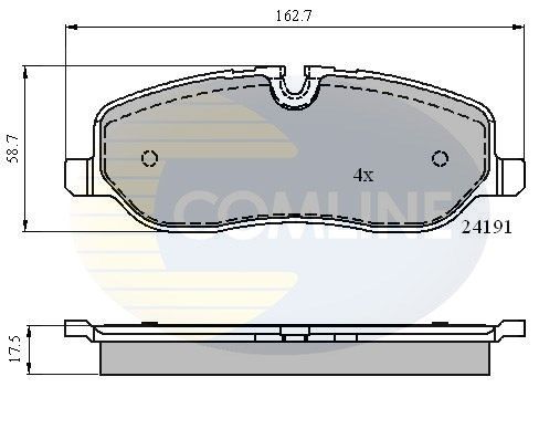 COMLINE Комплект тормозных колодок, дисковый тормоз CBP01533