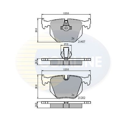 COMLINE Комплект тормозных колодок, дисковый тормоз CBP01547